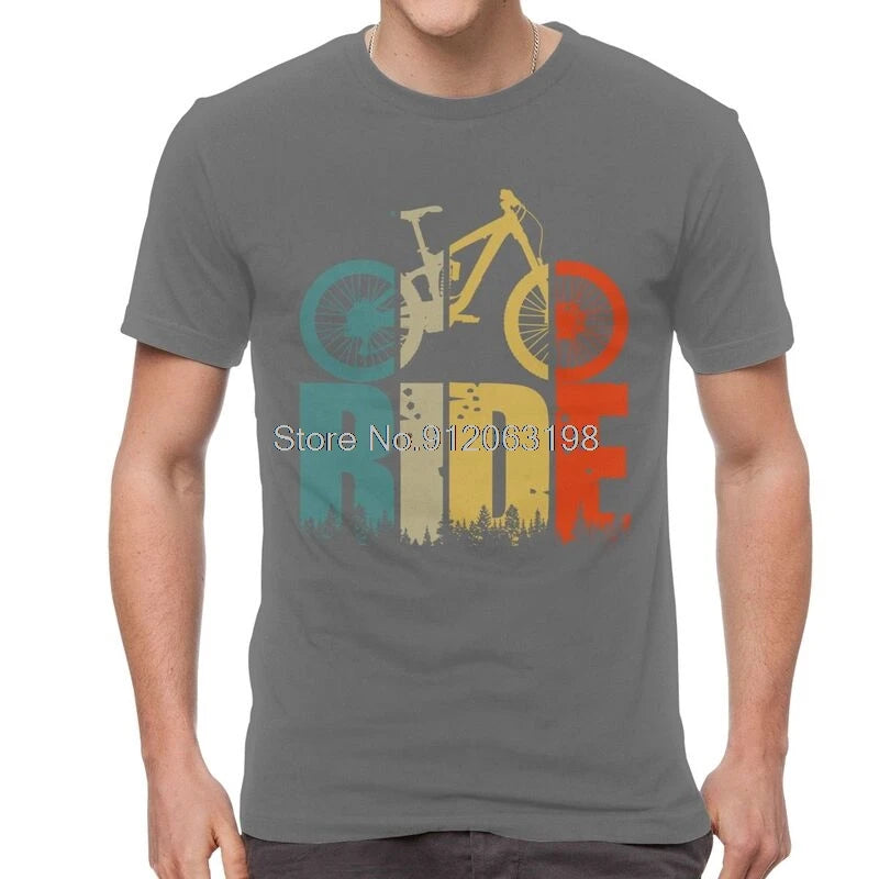 Your Ride Mountain Bike Mtb Lover T Shirt Men Short Sleeve Cotton T-Shirts Cyclists And Bikers Tee Tops Streetwear Tshirts