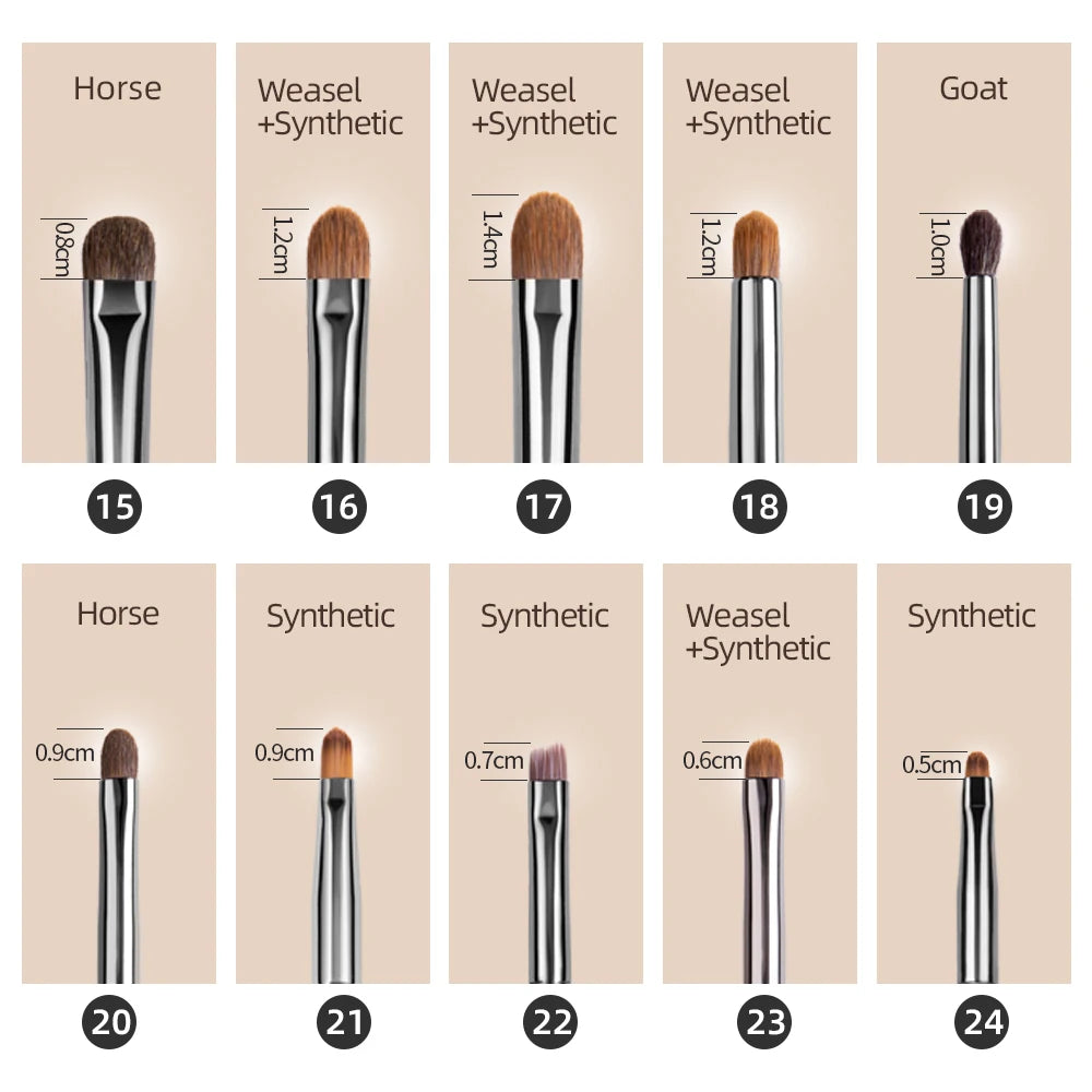 Ovw Natural Goat Hair Eyeshadow Professional Makeup Brushes Crease Blending Shader Kist Dlya Teney Brovey Brochas Maquillaje 1Pc