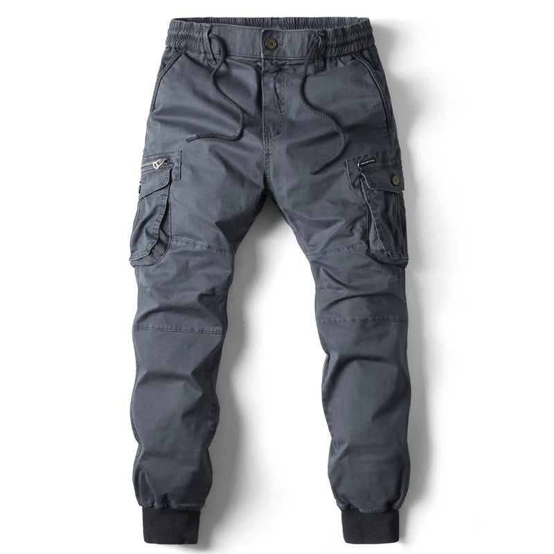 Mens Cargo Pants Tactical Cotton Full Length For Work And Streetwear Plus Size Durable Comfort Everyday Utility