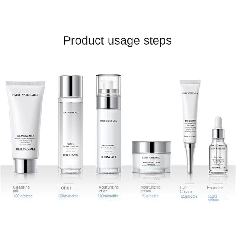 Collagen Skin Care Sets Facial Cleanser Eye Creams Face Cream Serum Lotion Toner Brightening Moisturizing Face Care Kit 8PCS