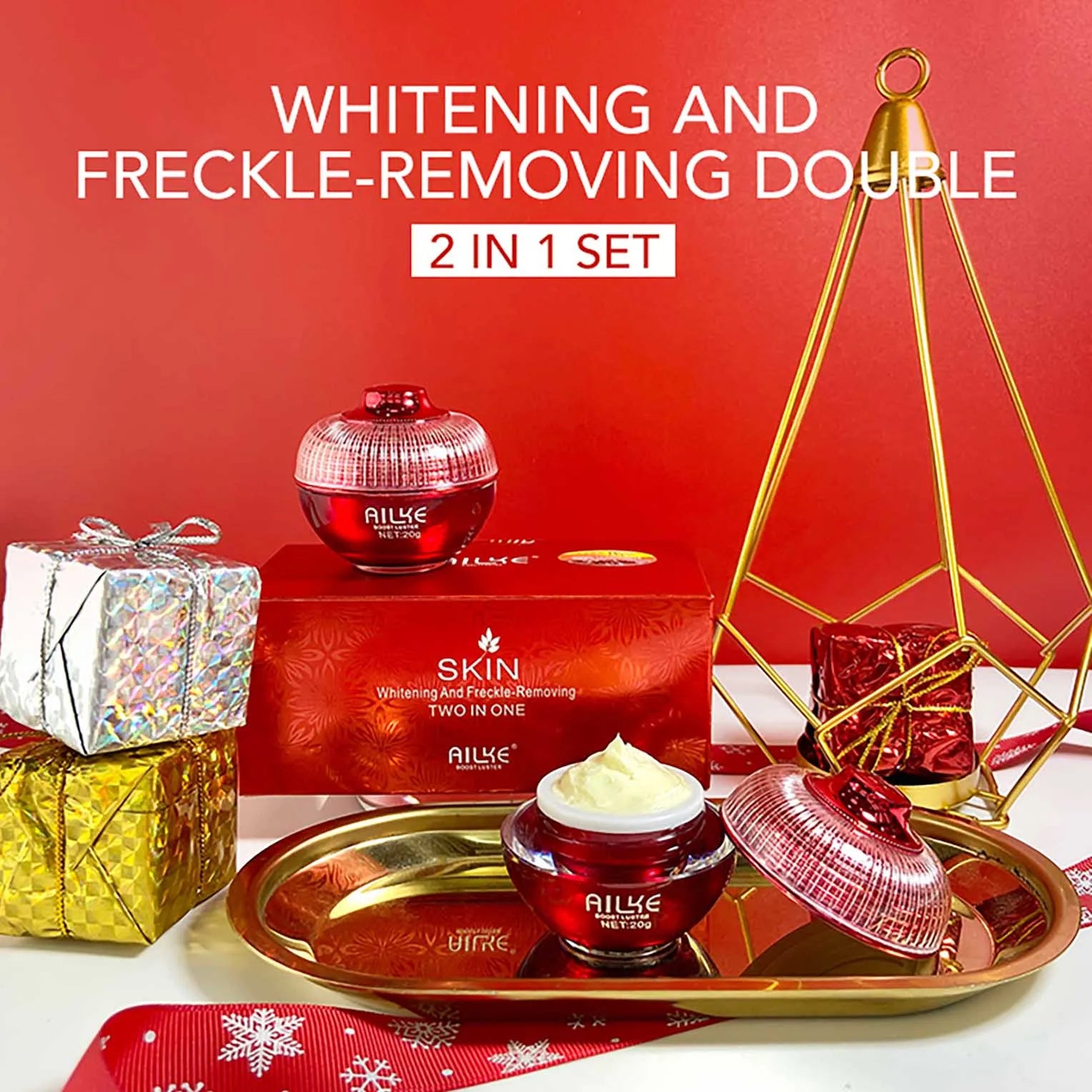AILKE Whitening Facial Serum, With Highly Concentrated Hyaluronic Acid And Vitamin B3, Anti-Wrinkles, Remove Dark Spots, Clean