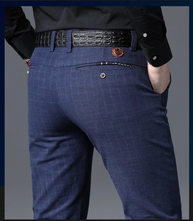 Spring Autumn New Fashion Mens Casual Pants High Quality Brand Business Pants Male Clothing Cotton Formal Trousers Men Clothing