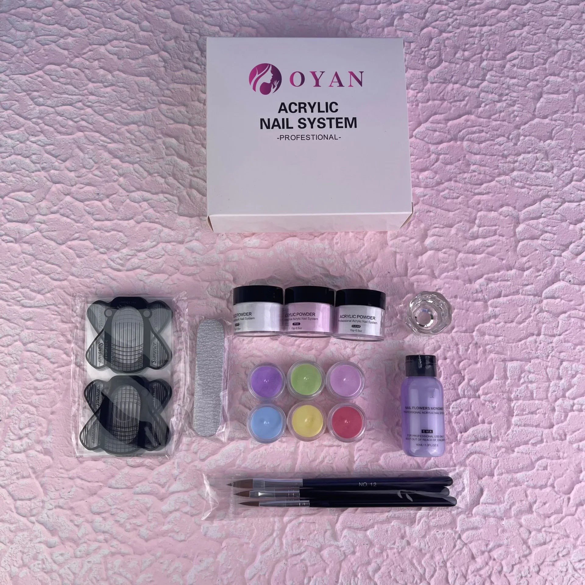 Factory Wholesale Custom Private Label 3 in 1 Acrylic  Powder Colors Dip Nail Acrylic Powder