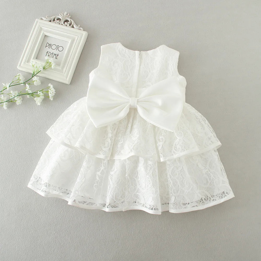Baby Appliques Formal Princess Dresses for Girl Rainbow Tulle Birthday Party Dress Infant Girl Dress Baby Clothes 3-24M
