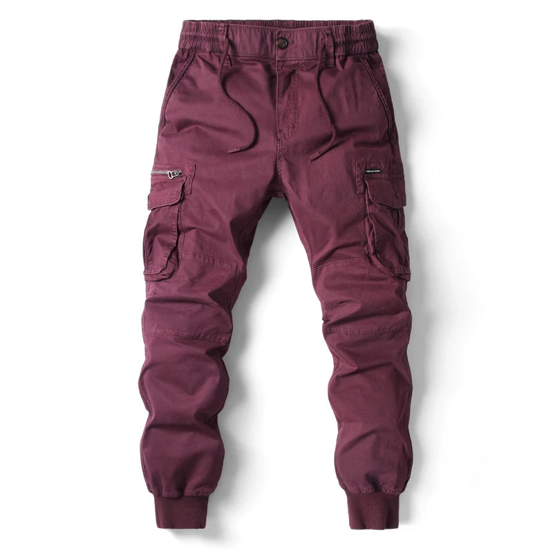 Mens Cargo Pants Tactical Cotton Full Length For Work And Streetwear Plus Size Durable Comfort Everyday Utility
