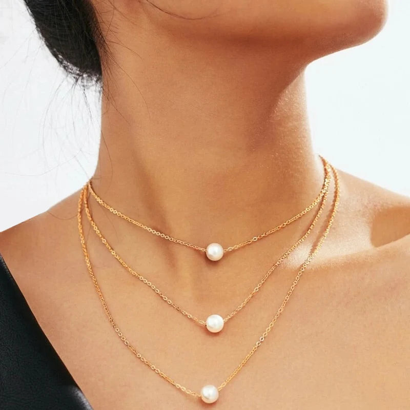 Ywzixln 2021 Trend Elegant Jewelry Wedding Big Pearl Necklace For Women'S Fashion White Imitation Pearl Choker Necklace N0179