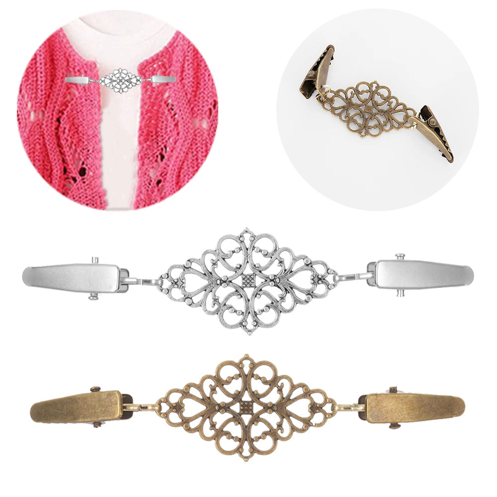 Trendy Sweater Blouse Pin Zinc Alloy Cardigan Clip Women Shirt Collar Retro Duck Clip Winter Charm Accessories Hot Sale