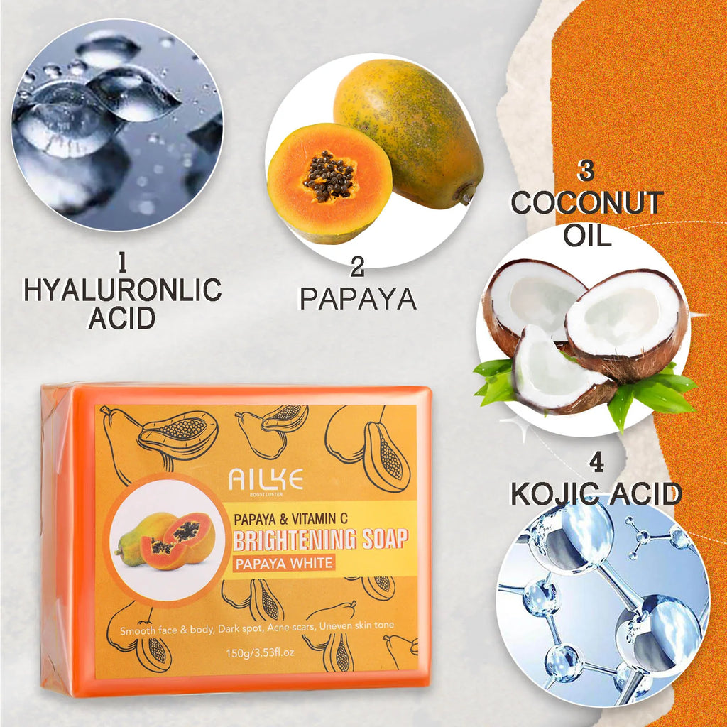 AILKE 5-in-1 Glutathione Skin Whitening Care Set for Face and Body