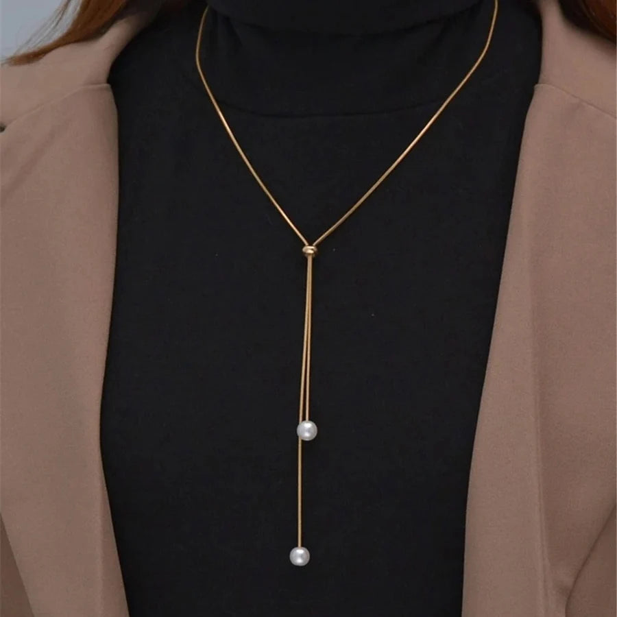 Ywzixln 2021 Trend Elegant Jewelry Wedding Big Pearl Necklace For Women'S Fashion White Imitation Pearl Choker Necklace N0179