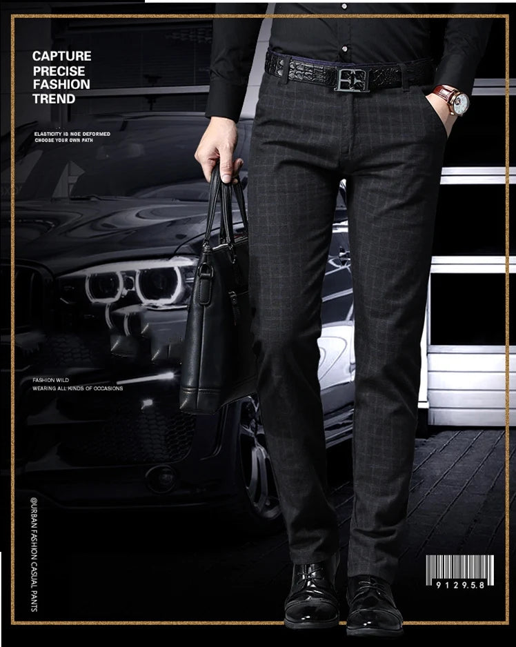Spring Autumn New Fashion Mens Casual Pants High Quality Brand Business Pants Male Clothing Cotton Formal Trousers Men Clothing