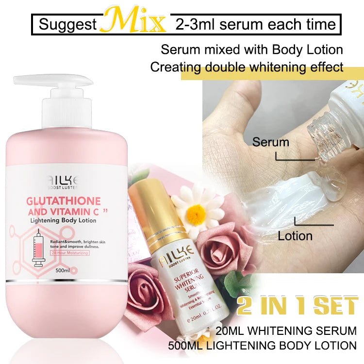 AILKE Whitening Skin Care Set - Glutathione and Vitamin C