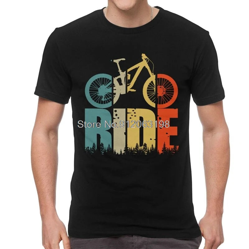 Your Ride Mountain Bike Mtb Lover T Shirt Men Short Sleeve Cotton T-Shirts Cyclists And Bikers Tee Tops Streetwear Tshirts