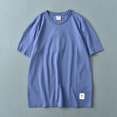 Mens Cotton T Shirt Slim Fit Soft Washed Solid Color Short Sleeve For Men Everyday Essentials Premium Comfort