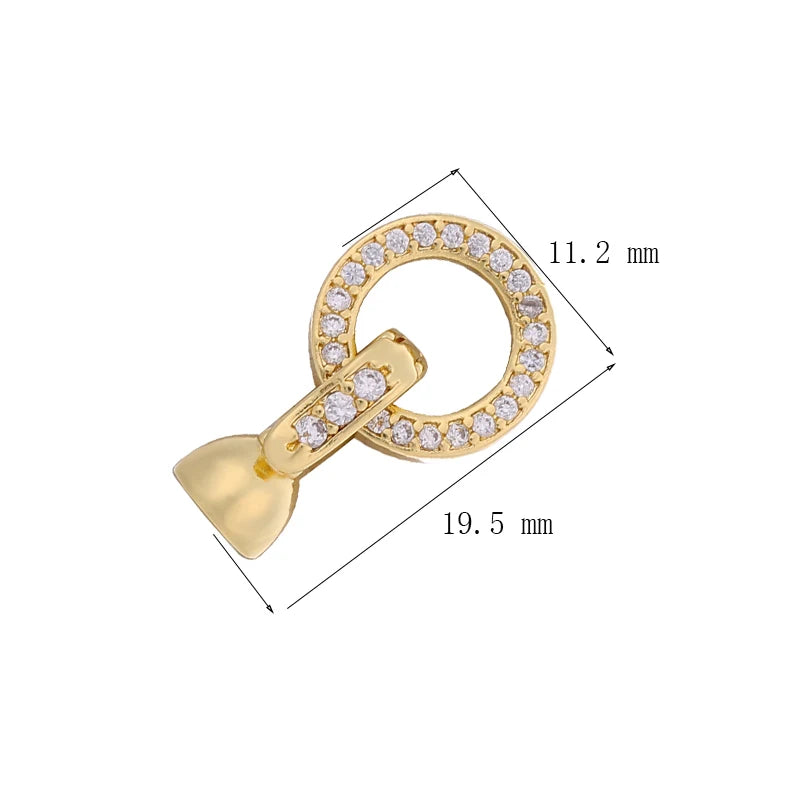 Juya Diy Handmade Jewelry Findings Cubic Zirconia Fastener Clasps Connectors Accessories For Fashion Diy Jewelry Making Supplies