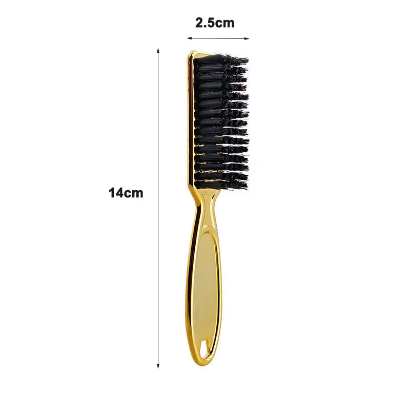 Plastic Handle Hairdressing Soft Hair Cleaning Brush Barber Neck Duster Broken Hair Remove Comb Hair Styling Tools Comb Gold