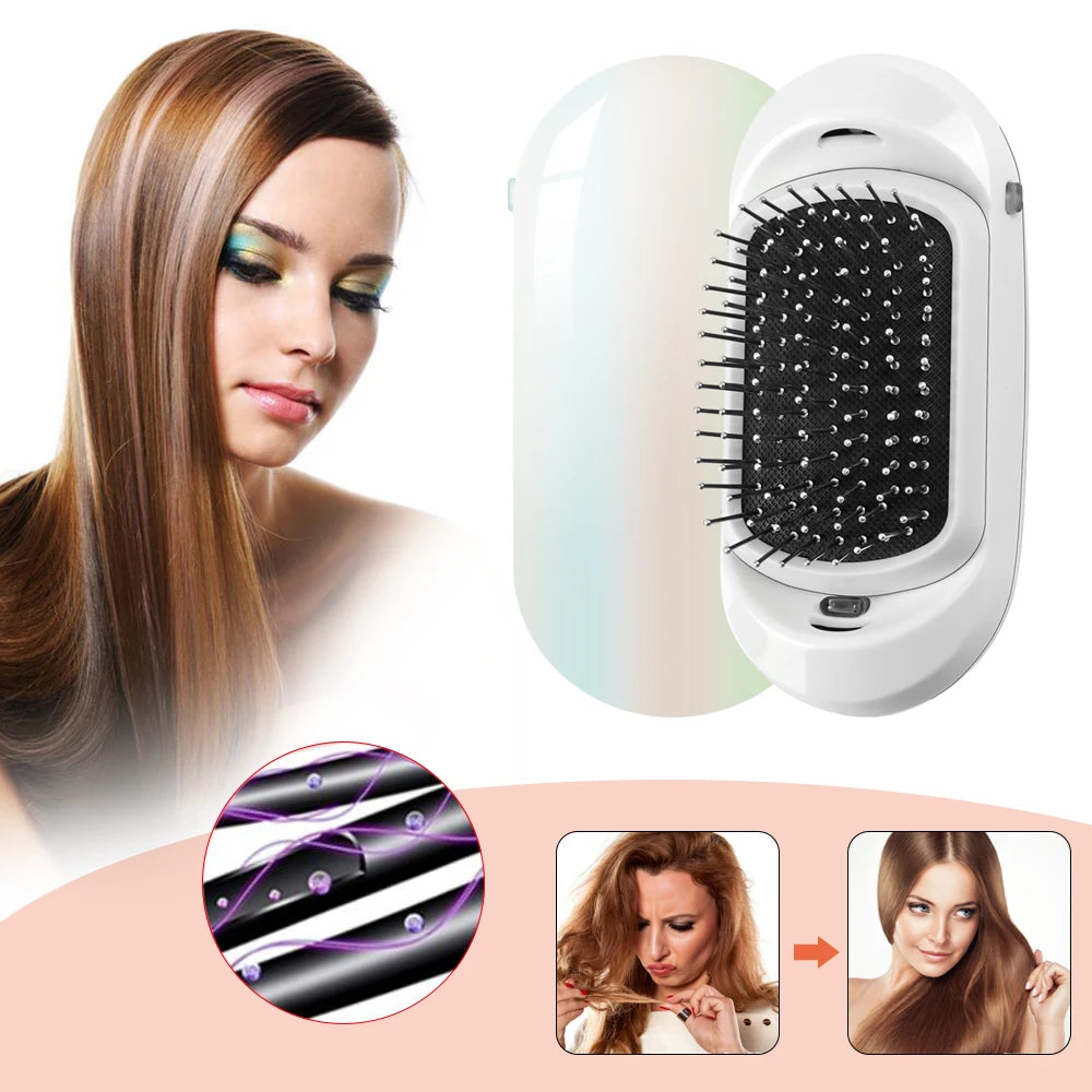New Trend Portable Head Massager Brush Negative Ions Detangling Comb For Adults Kids Hair Detangler Brush For Wet Dry Hairbrush
