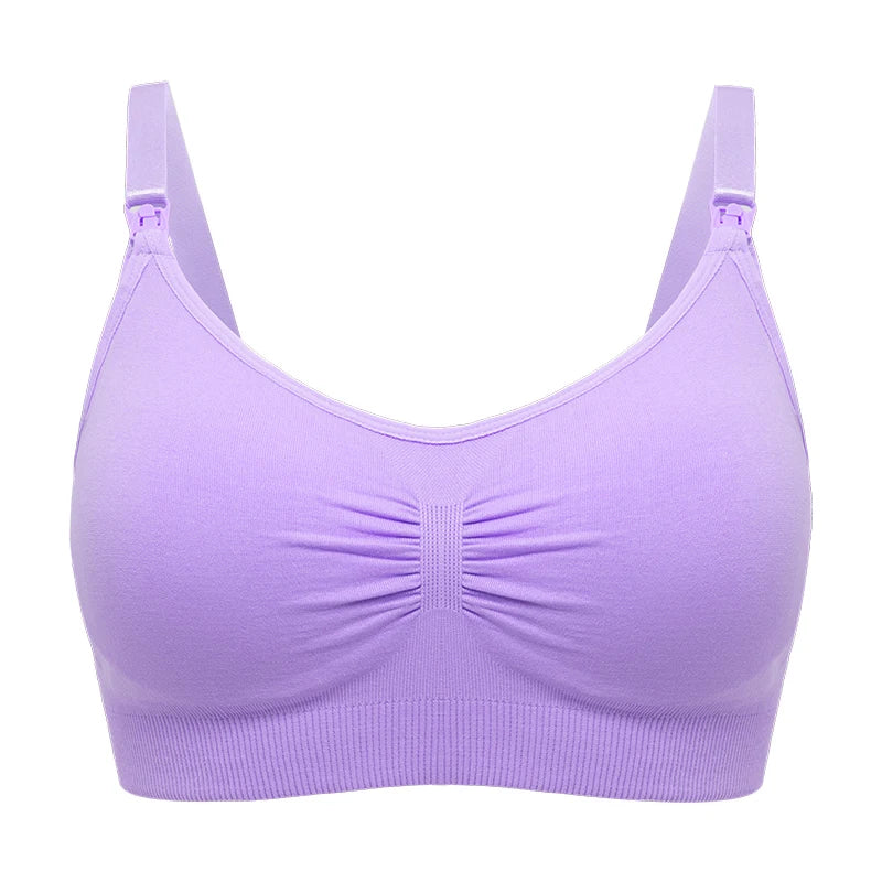 High Quality Plus Size Nursing Bra Breathable Women'S Breastfeeding Underwear Seamless Maternity Bra Push Up