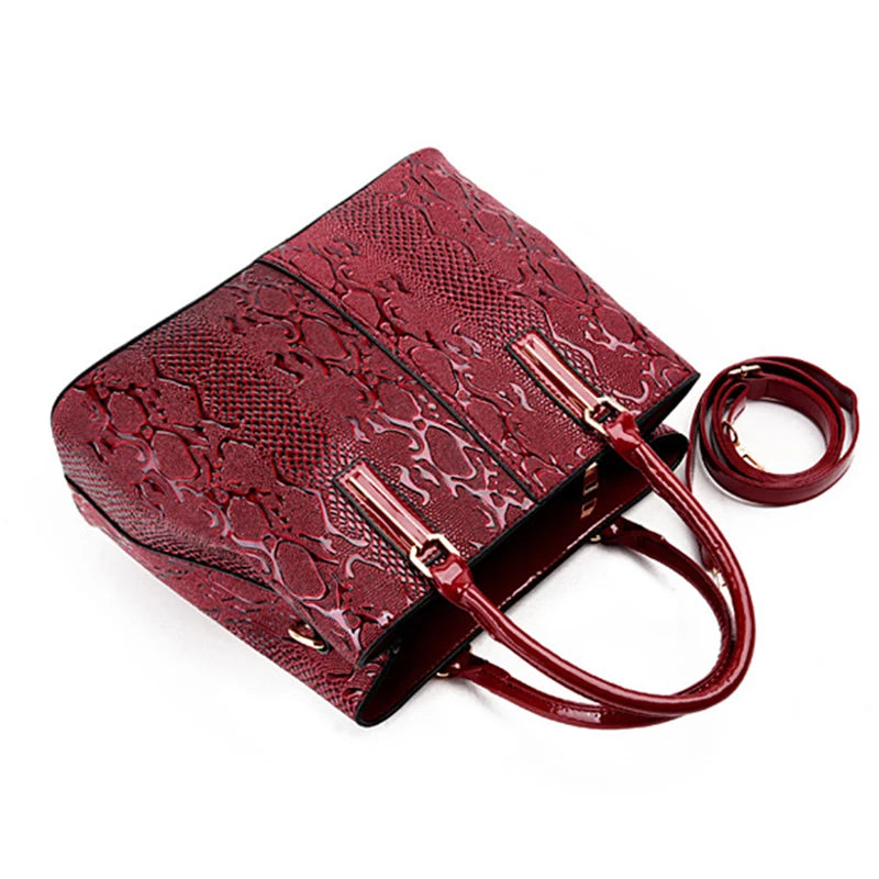 Luxury New Large Capacity Women Bag PU Leather Ladies Handbags  and Purse Fashion Shiny Girls Shoulder Messenger Bag Female Tote