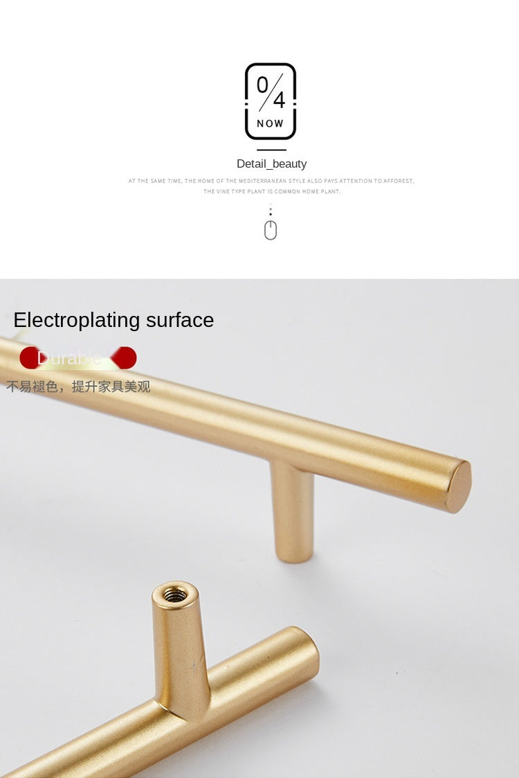 Kitchen Cupboard Knob Square U Type Gold Cabinet Drawer Pull Closet Door Hardware European Fashion Aluminum House Handle
