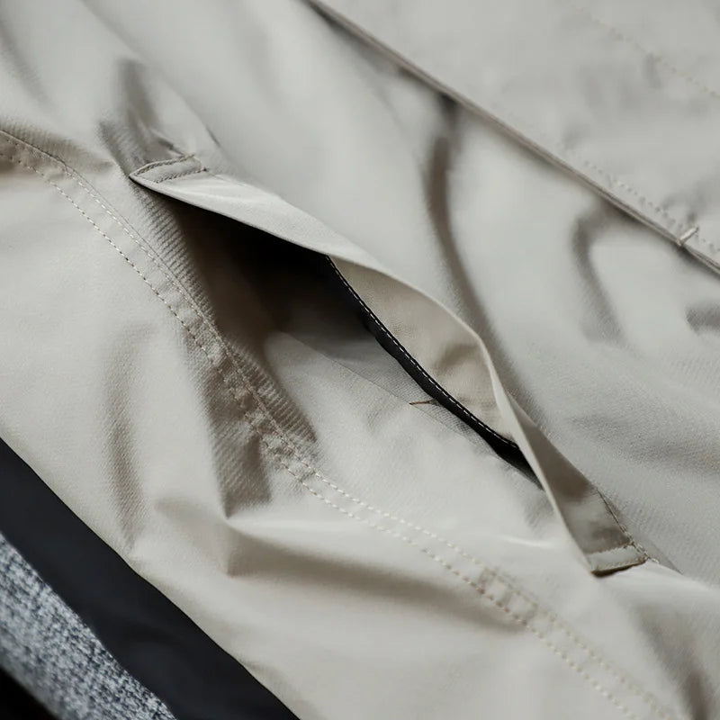 Men Clothing 2026 Waterproof and Tear-resistant Autumn Winter Japanese Style Quilted Warm Men's Mid-length Trench Coat