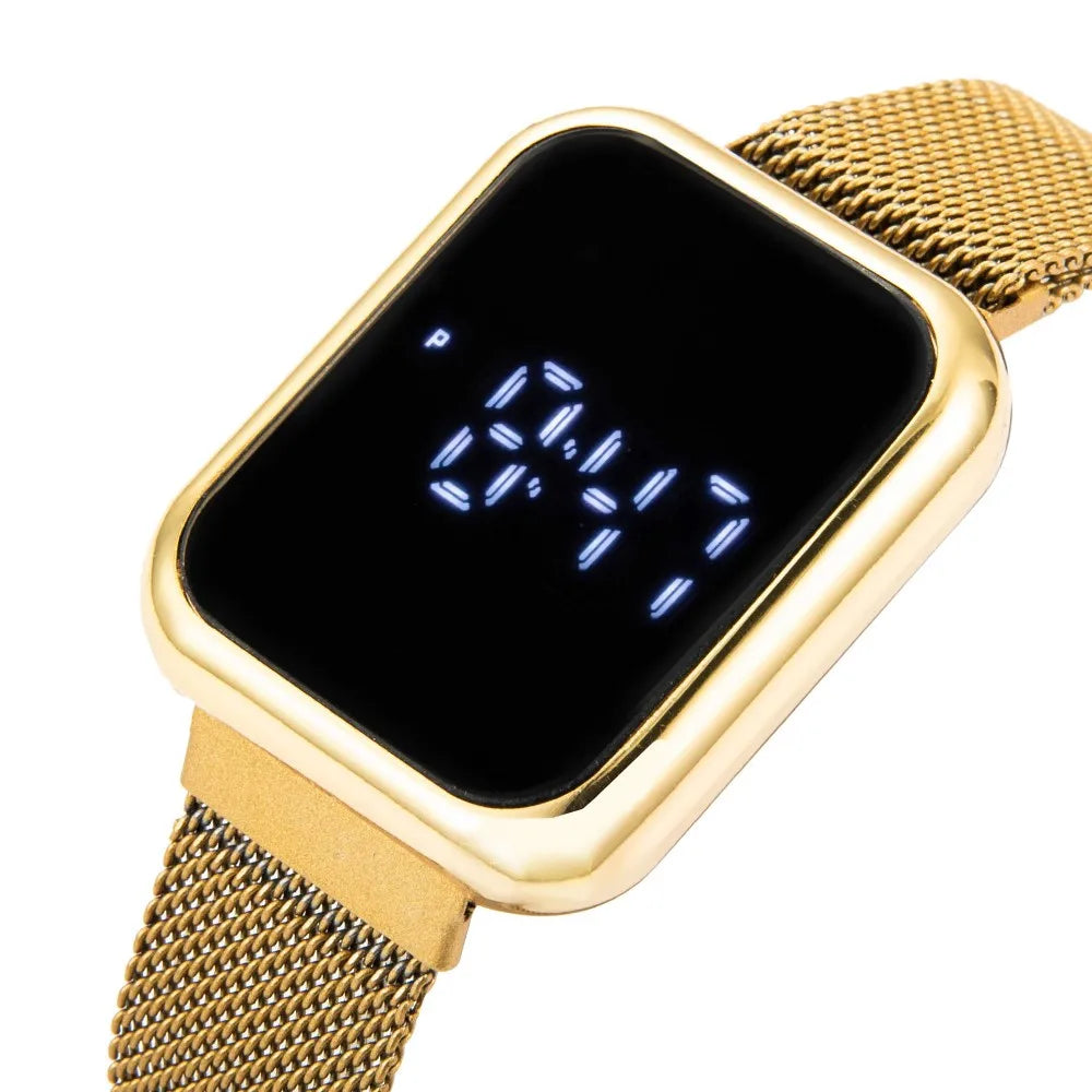 New Digital Lover Watches Luxury Couple Watch Ladies Wristwatches Digital Watches for Men Women LED Electronic Clock Parejas