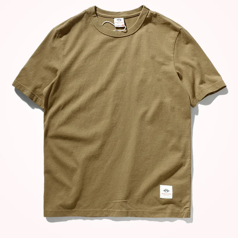 Mens Cotton T Shirt Slim Fit Soft Washed Solid Color Short Sleeve For Men Everyday Essentials Premium Comfort