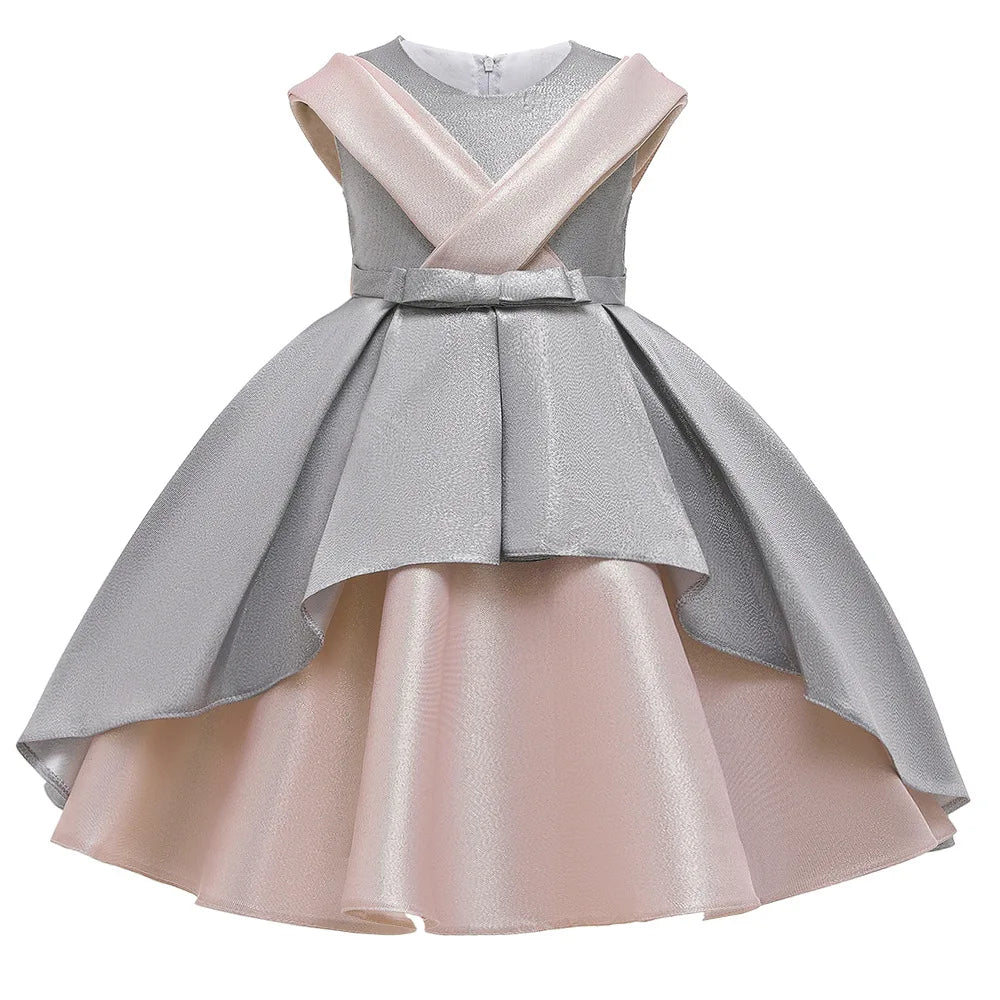 HETISO New Baby Girls Princess Dress Kids Birthday Wedding Suits Formal Costume Flower Kids Teenage Clothing 3-10 Years