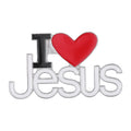 I Love Jesus Enamel Pins Custom Phrase With Heart Brooches Shirt Collar Lapel Badges Jewelry For Kids Friends