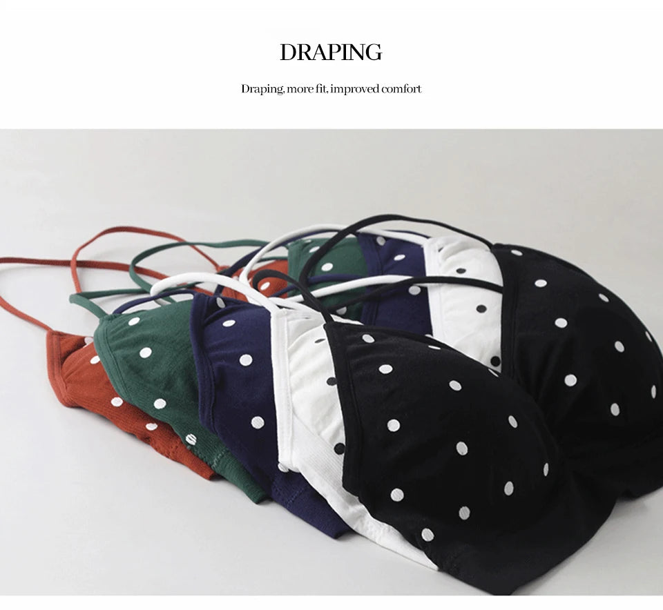 Women's Bra Push Up Bra Sports Bra For Women Seamless Sexy Lingerie Female Polka Dot Soft Fashion Underwear Women's Tube Top