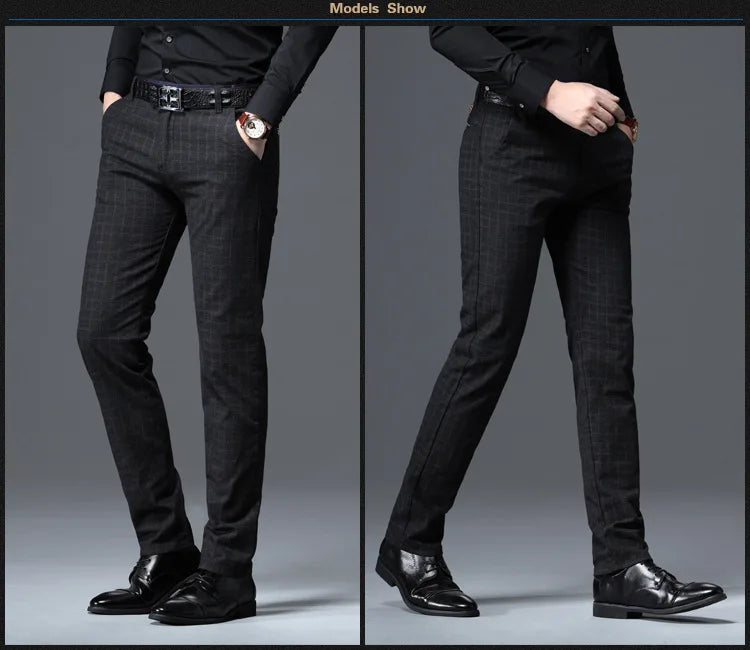 Spring Autumn New Fashion Mens Casual Pants High Quality Brand Business Pants Male Clothing Cotton Formal Trousers Men Clothing