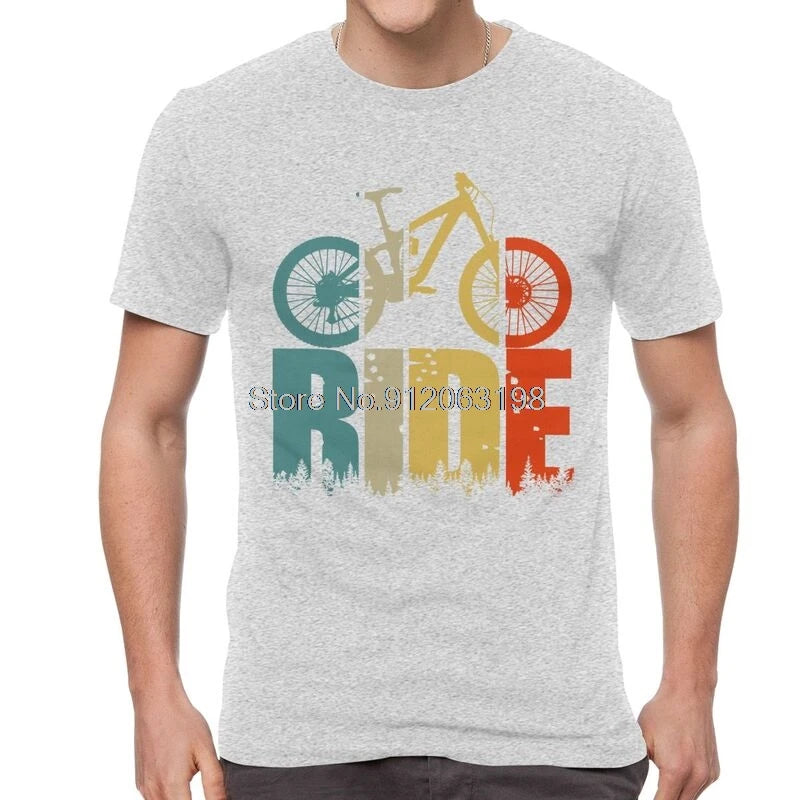 Your Ride Mountain Bike Mtb Lover T Shirt Men Short Sleeve Cotton T-Shirts Cyclists And Bikers Tee Tops Streetwear Tshirts