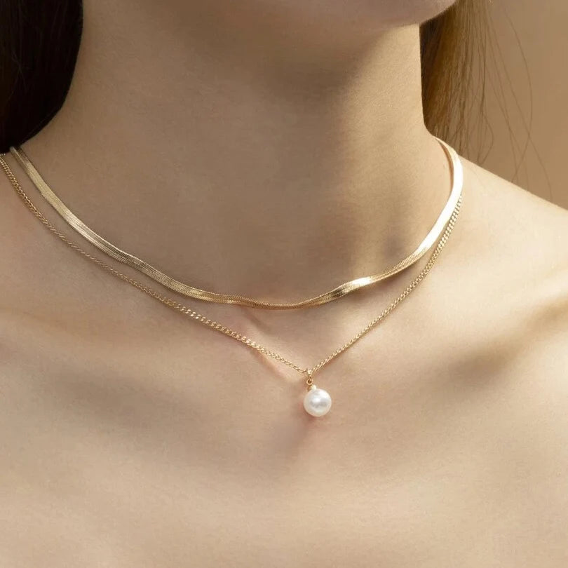 Ywzixln 2021 Trend Elegant Jewelry Wedding Big Pearl Necklace For Women'S Fashion White Imitation Pearl Choker Necklace N0179