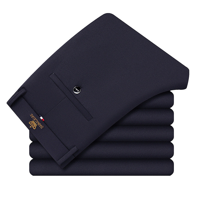 Spring and Summer New Trousers Men's Loose Straight Leg Pants Thin Casual Trousers Wrinkle-resistant Non-ironing Pants