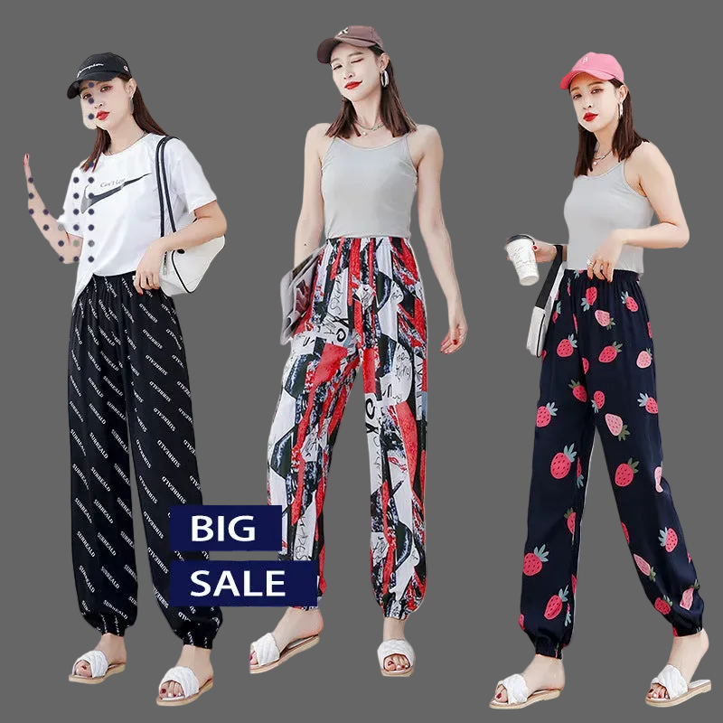 Women's Ethnic Print Boho Lounge Pants - Lightweight Viscose