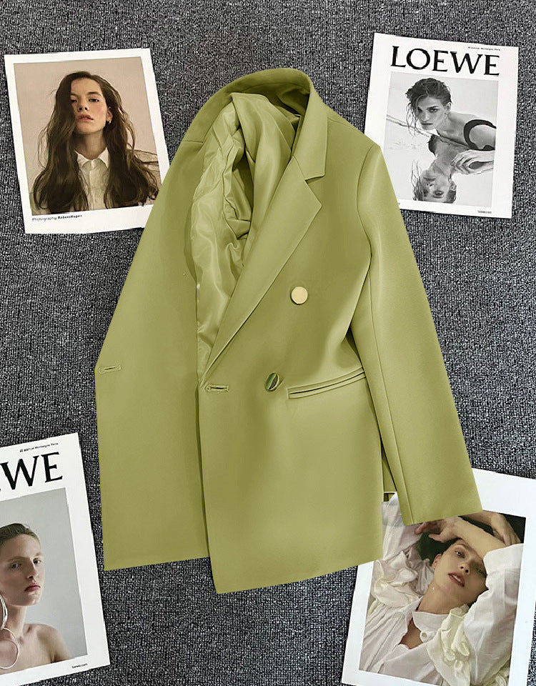Orange Suit Jacket Women's 2025 Spring and Autumn New Korean High-end Temperament Popular Suit 22 Colors
