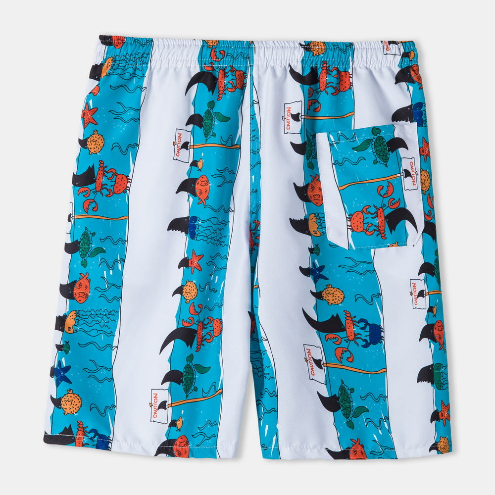 Cross-border 2021 Amazon foreign trade summer new men's colorful beach shorts fashion casual straight pants men
