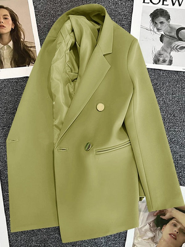 Orange Suit Jacket Women's 2025 Spring and Autumn New Korean High-end Temperament Popular Suit 22 Colors
