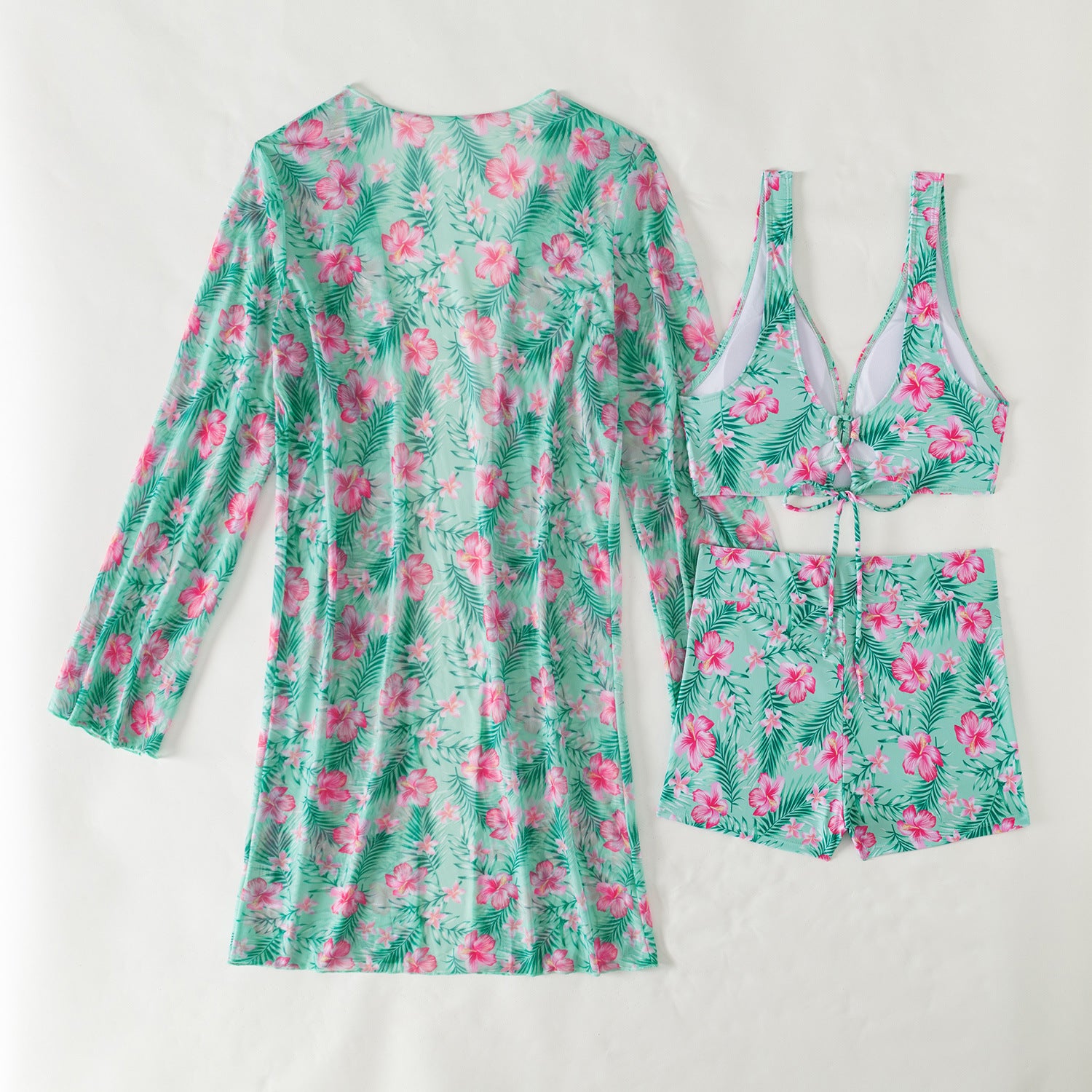 Mingyi New Fashion Sexy European and American Bikini BIKINI Three-piece Women's Swimsuit Multicolor High-end Printed Swimsuit