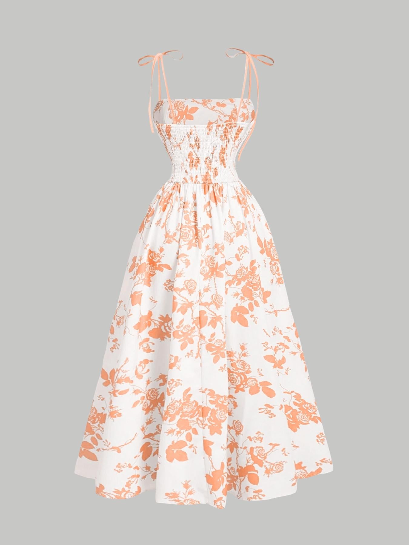 Amazon 2025 European and American New Women's Floral Printed Sling Homecoming dress Summer Sun Dress Spring Dress