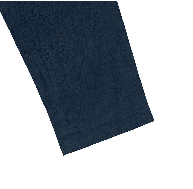 2024 Independent Station European and American Spring and Summer New Trendyy Men's Hip-Hop Breathable Linen Loose Casual Sports Pants