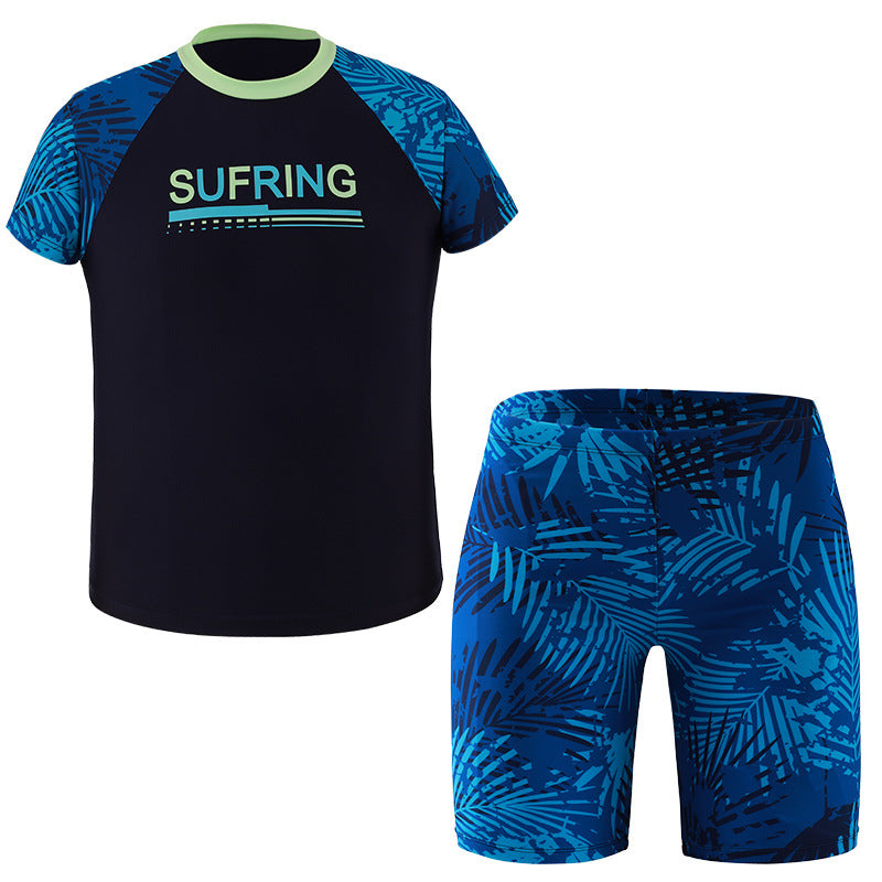 Children's Swimwear Boys' Big Children Split 2025 New Fat Children's Big Children's Hot Spring Swimming Trunks Youth Swimming suit