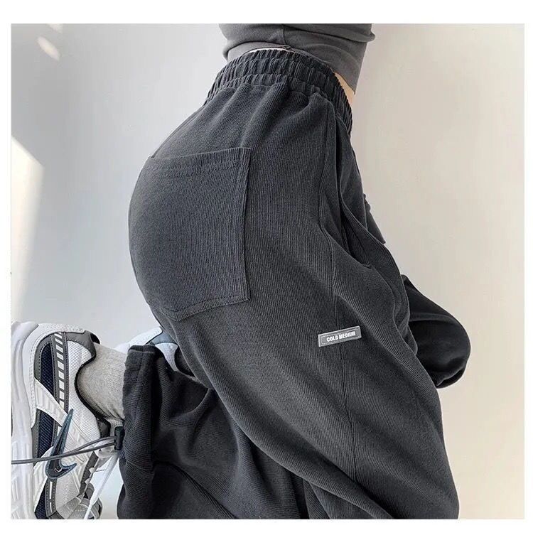2024 Spring and Summer Thin High Waist American Letter Loose Sports Pants Women's Casual Foot Pants Sweatpants Women's Wholesale