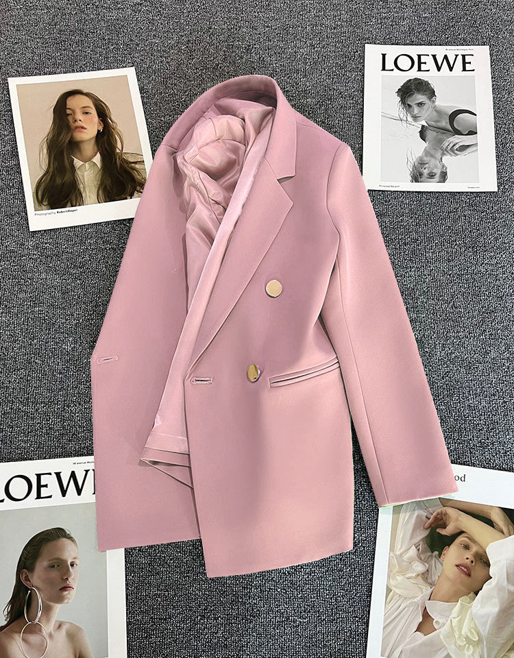 Orange Suit Jacket Women's 2025 Spring and Autumn New Korean High-end Temperament Popular Suit 22 Colors