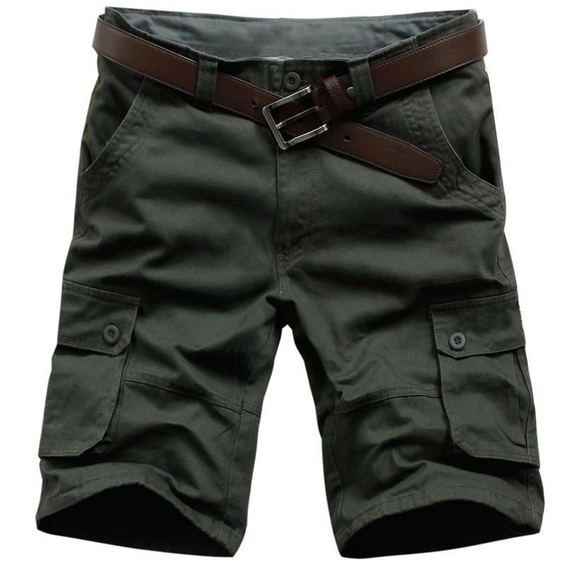 Summer Large Size Shorts Loose Middle Pants Five-point Pants Men's Beach Multi-pocket Outdoor Casual Five-point Pants Work Pants