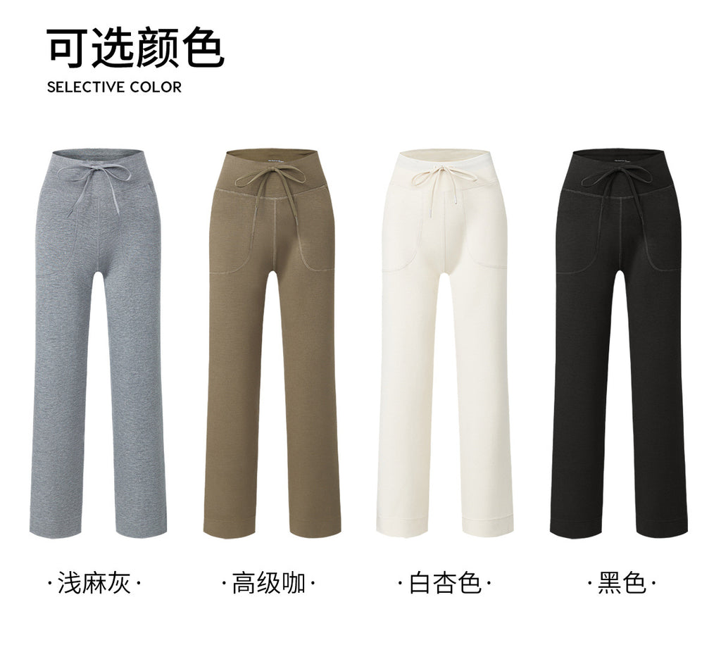 Fleece-Lined Sports Jogger Pants for Women, Versatile Casual Loose Straight-Leg Sweatpants, Spring and Autumn 2025 New Model