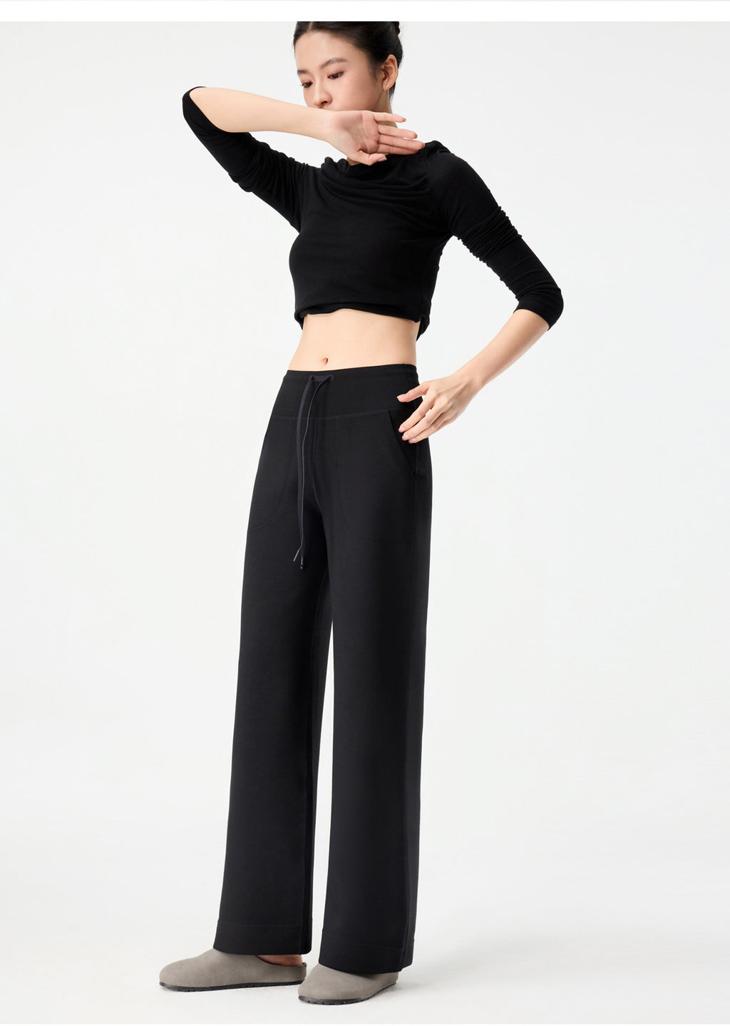 Fleece-Lined Sports Jogger Pants for Women, Versatile Casual Loose Straight-Leg Sweatpants, Spring and Autumn 2025 New Model