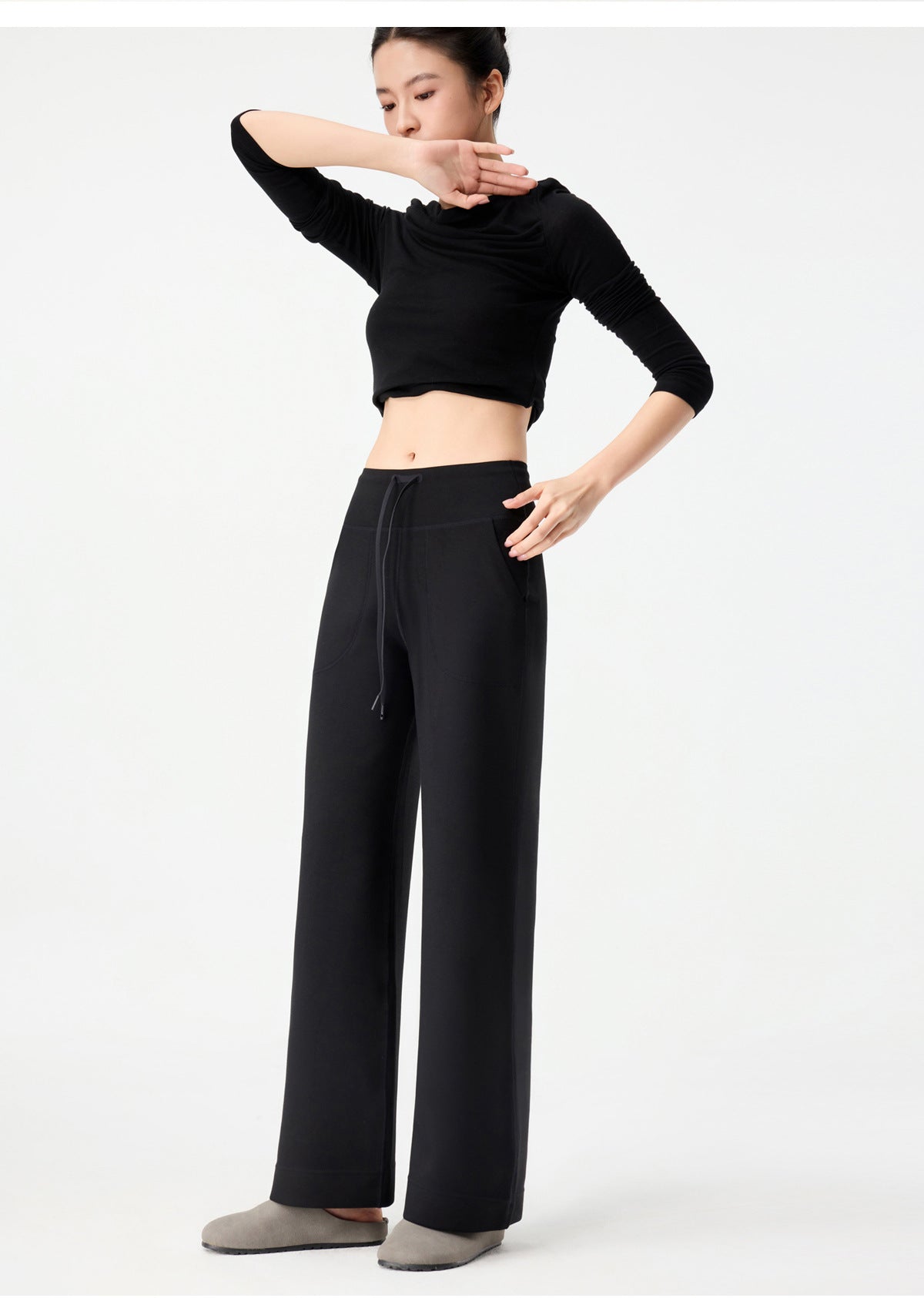 Fleece-Lined Sports Jogger Pants for Women, Versatile Casual Loose Straight-Leg Sweatpants, Spring and Autumn 2025 New Model