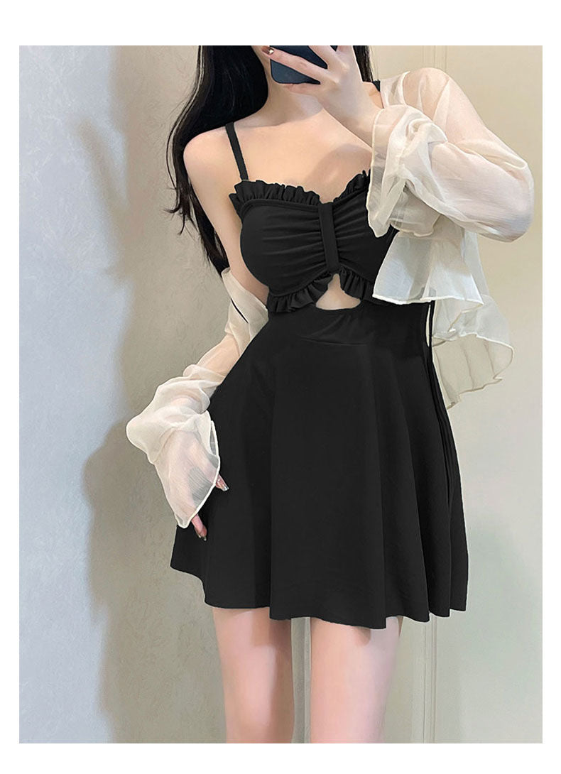 Swimsuit Women's 2025 New Summer Body-Slimming Conservative Skirt avocado green High-end Sexy Hot Spring Swimsuit