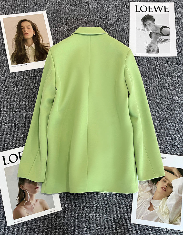 Orange Suit Jacket Women's 2025 Spring and Autumn New Korean High-end Temperament Popular Suit 22 Colors