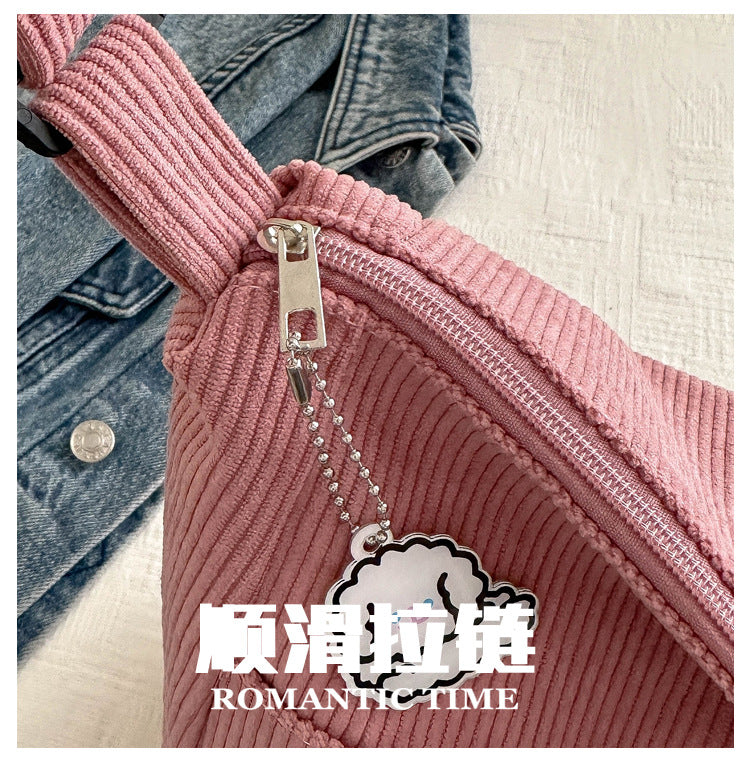 Large Capacity Lazy Style Western Style Japanese Style Artistic Trend Shoulder Crossbody Casual Korean Style Women's Simple Dumpling Bag for Students